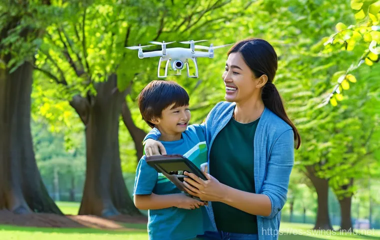 슈퍼윙스 어린이 드론 상품 - **Prompt: Focused Young Pilot Navigating an Indoor Obstacle Course**
    "A bright, cheerful image f...