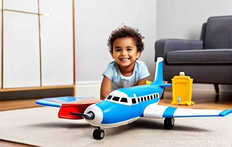 슈퍼윙스 장난감 인기 제품 순위 - **Prompt 1: Transformable Toy in Action**
    A delighted child, around 6 years old, with a bright a...